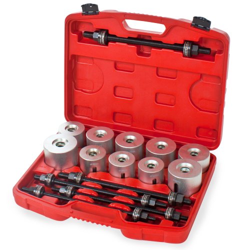Conjunto de Ferramentas TECTAKE 800700 TecTake - Peças de automóveis - 22 manguitos, 5 husillos, aço industrial, maletim