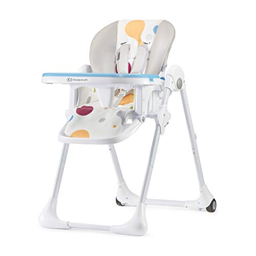 Cadeira de Refeição KK KINDEERKRAFT Yummy 4Kraft UK - Móveis para bebês e crianças pequenas - design moderno, assento confortável, almofadado, apoiador de pernas ajustáveis