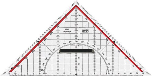 Régua de Esquadro MR. GRIP 25 Cm (Recondicionado Como Novo) M + R - Ferramentas - 25 cm, ajuste de precisão, canto para tinta china, escala oposta vermelha