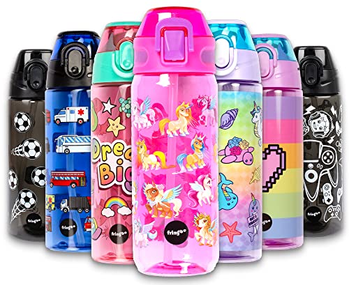Garrafa FRINGOO (Aço Inoxidável - Transparente) Fringoo - Materiais de embalagem - aço inoxidável, transparente, 600ml, fecho com clique