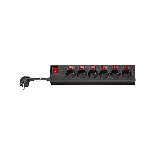 Extensão Elétrica GOOBAY 72567 (3 Tomadas - Tipo F - 1.8 m) Goobay - Fios e cabos elétricos - 3 tomadas, interruptor iluminado, proteção sobretensões, 18 m