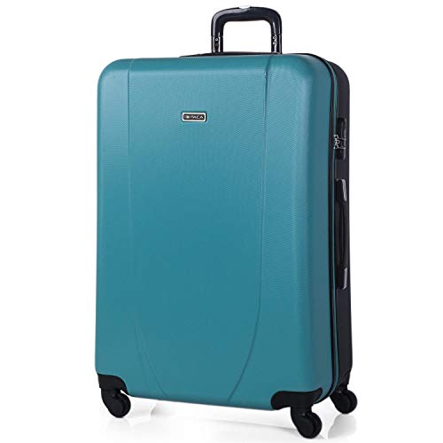 Mala de Viagem Grande ITACA Abs Texturizado Azul (70 L) ITACA - Malas - 70 l, telescópica, 4 rodas, fechado a chave