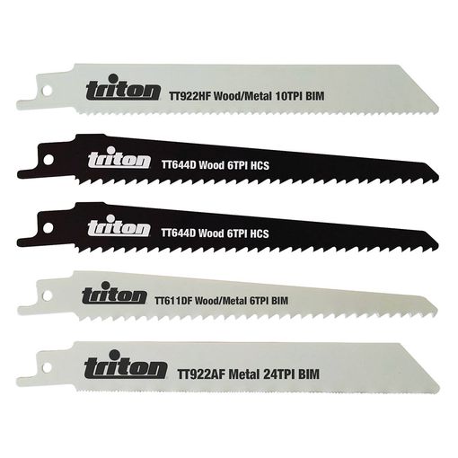 Conjunto de Lâminas para Serra Sabre TRITON 954242 - 5 peças TRITON - Lâminas de serra - conjunto, lâminas, serra sabre, triton, 5 peças