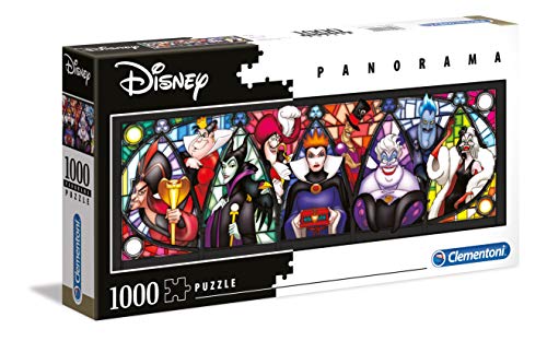 Puzzle CLEMENTONI Disney Villains Panorama (Idade Mínima: 12 Anos - 1000 Peças) CLEMENTONI - Quebra-cabeças - 1000 peças, disney villains, 12 anos