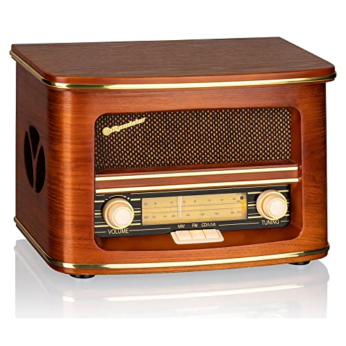 Rádio Rd 1500 Cd Mp3 Usb Vintagefm/Mw Madeira Roadstar - Áudio - cd, mp3, usb, vintagefm