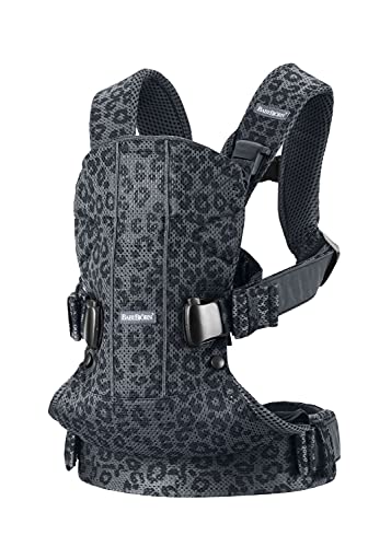 Porta-Bebé Baby Björn One Air Antracite Leopard 3D BabyBjörn - Móveis para bebês e crianças pequenas - antracite, nylon, comprimento 60 cm