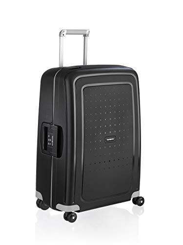 Mala de Viagem SAMSONITE S'Cure (Média - 4 Rodas - 79 L) em Preto Samsonite - Malas - 79L, 4 rodas, proteção anti-chuva, pegas ajustáveis