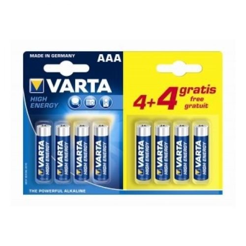 Pilhas Não Recarregáveis VARTA AAA LR03 High Energy Varta - Baterias de uso geral - pilhas não recarregáveis, varta aaa lr03 high energy, alta energia, alcalinas, lanternas, rádios portáteis
