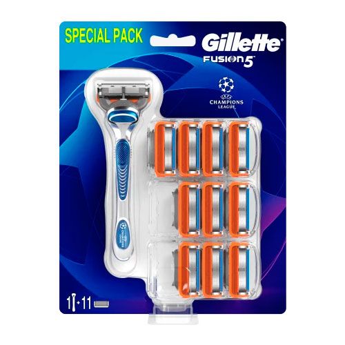 Lâminas de Barbear GILLETTE Fusion (12 Unidades) Gillette - Banho e corpo - lâminas, barbear, gillette, fusion, 12 unidades
