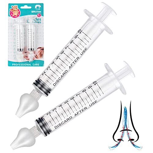 CaiTang 2 Unidades Lavado nasal bebê (Recondicionado Como Novo) CaiTang - Cuidados respiratórios - lavado nasal, bebé, irrigador nasal, silicona limpível