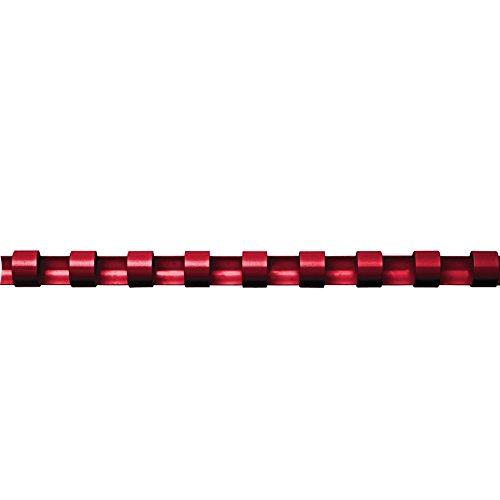 Argolas para Encadernação FELLOWES PQT100 Fellowes - Pentes e espiras de encadernação - 100 folhas, vermelho, plástico