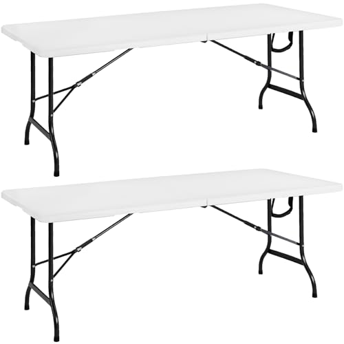 Conjunto de Mesa de Servir CASARIA (Plástico - Bege - 183 x 76 cm) Casaria - Mesas dobráveis - plástico, bege, 183x76 cm