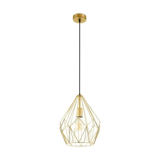 Candeeiro Suspenso EGLO Carlton 48337 (E27 - 1 x 60 W - Aço e Vidro) EGLO - Luminárias de teto - candeeiro, suspenso, eglo carlton, 48337, e27, aço e vidro