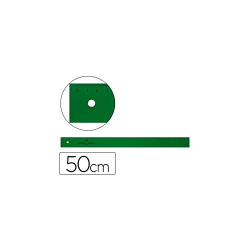 Faber-Castell 734177 50 cm green straight ruler Faber-Castell - Réguas - 50 cm, verde, plástico