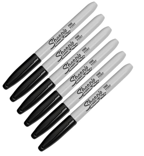 Marcadores Permanentes SHARPIE Neon Pink (Pack de 6) SHARPIE - Marcadores e marcadores de texto - pontas finas, tinta não esvanece, lavável, 6 unidades