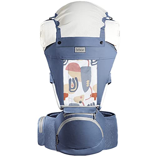 Porta-Bebé BEBEAR Baby Carrier (Azul - Poliéster) Bebamour - Porta-bebês - porta-bebé, azul, poliéster