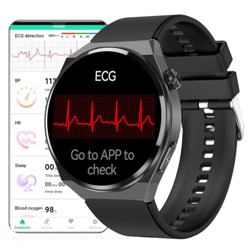 Relógio Desportivo DIGIKUBER ECG (Bluetooth - Até 7 dias de autonomia - Preto) DigiKuber - Monitores de atividade - bluetooth, 7 dias autonomia, preto, resistente à água
