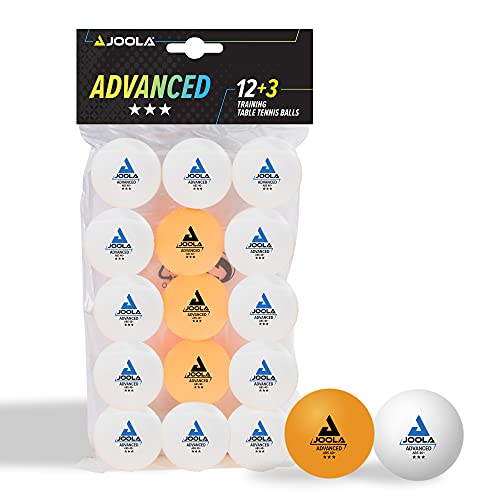 Bola de Ténis de Mesa JOOLA Advanced Training (3 estrelas - Plástico - 40mm) JOOLA - Bolas de ping pong - plástico, 4,0mm, durável, alta rotação