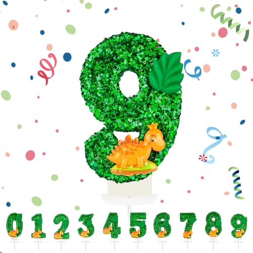 Vela para Crianças 3D Dinossauro (Idade Mínima Recomendada: 4 anos) ouchen - Velas de aniversário - 10 cm, dinossauro, 4 anos, colorido