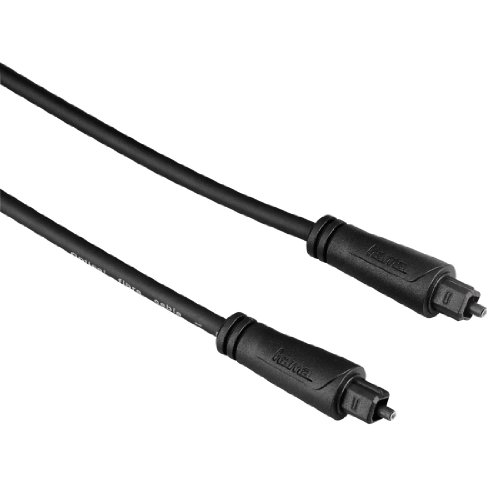 Cabo Fibra Ótica HAMA (Toslink - TOSLINK - 10 m - Preto) Hama - Cabos de áudio e vídeo - 10m, toslink, masculino, plug & play