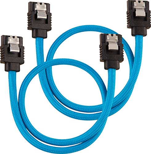 Cabo de Dados CORSAIR (SATA - 30 cm - Azul) Corsair - Cabos de armazenamento e transferência de dados - sata ii, 30 cm, masculino, azul