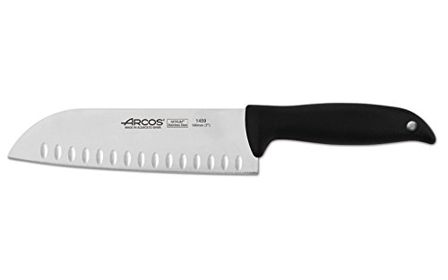 Faca Santoku Arcos Menorca 145900 Nitrum Inox e Punho de Polipropileno com 18 cm Arcos - Facas de cozinha - santoku, nitrum, inox, 18 cm