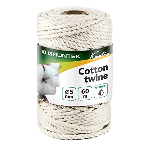 Rolo de Fita de Corda GRÜNTEK (Branco - Algodão e Poliéster) GRUNTEK - Barbante - branco, algodão, poliéster