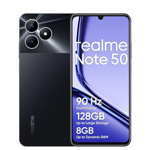 Smartphone REALME Note 50 (6.43'' - 4 GB - 128 GB - Preto) Realme - Telemóveis - 6.43 polegadas, 4 GB, 128 GB, preto