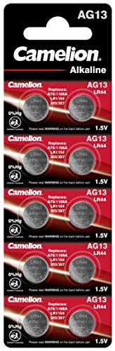 Pilhas CAMELION AG13 (13 GA - Alcalino - 1.5V) Camelion Spain - Baterias de uso geral - 13 GA, alcalino, 1.5v, lr44