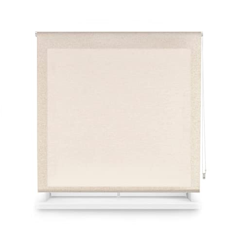 Guarda-Sol BLINDECOR Lino (Branco - Poliéster - 98x196 cm) Blindecor - Persianas e cortinas - branco, poliéster, 98x196 cm, natural