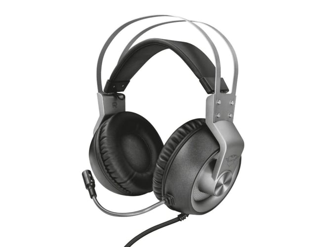 Auscultadores com Microfone Trust Gxt 430 Ironn Preto Vermelho Trust - Fones de Ouvido com Microfone - circum-aurais, 50 mm, microfone, diadema ajustável