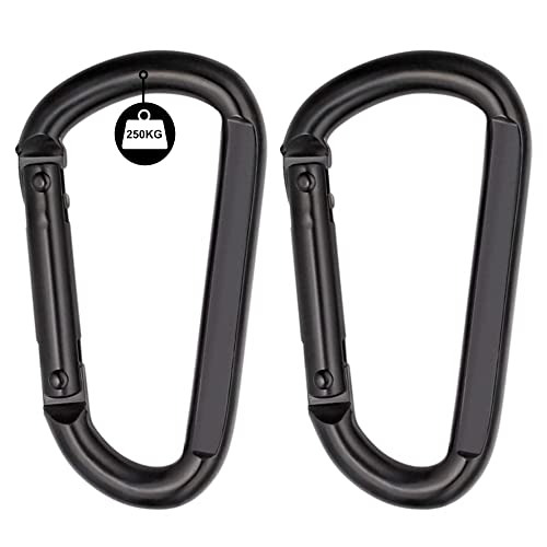 Mosquetão com resorte de aço inoxidável M8 - 8 cm (2 unidades) Shadysand - Peças e acessórios para redes de descanso - aço inoxidável, resorte, 8 cm