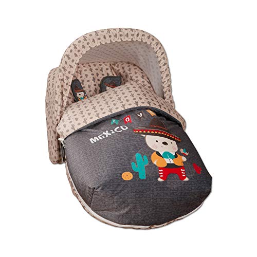 BabyLine 3000659 capa para bebé Capa de transporte Bege, Cinzento Babyline - Móveis para bebês e crianças pequenas - transporte, tecido, ombro, pegas incluidas