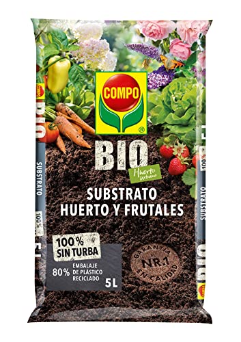 Substrato de Jardim Orgânico Bio Compo (5L) Compo - Areias e solos - 5l, hortofruiçolares, nutrientes, raízes saudáveis