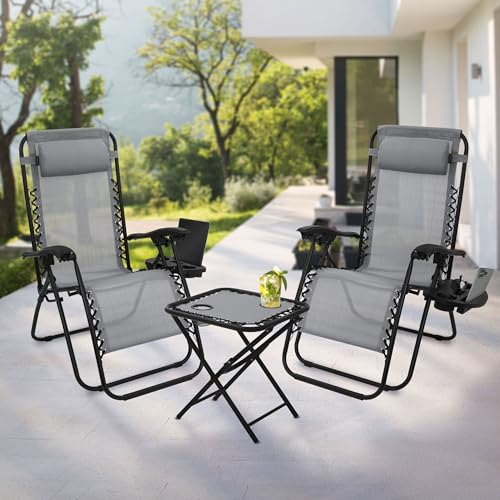 Conjunto 3 Peças de Guarda-Sol Dobrável ML-DESIGN ML DESIGN modern living - Móveis de exterior - 3 peças, dobrável, ajustável, removível