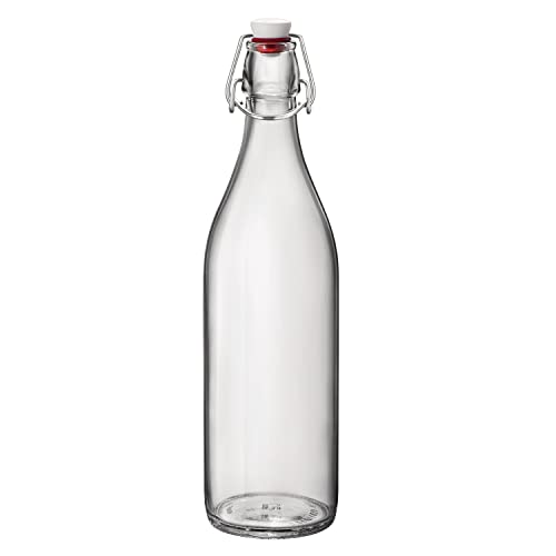 Garrafa de Vidro BORMIOLI (1 L - Transparente) ADI - Artigos domésticos - 1 l, vidro, transparente