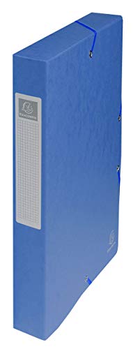Caixa de Arrumação EXACOMPTA Arquivo Elástico Azul EXACOMPTA - Arquivamento e organização - caixa de arrumação, exacompta, arquivo elastico, azul, cartao luxuoso, homogeneo