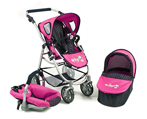Mala de Bonecas BAYER Chic 2000 (Idade Mínima: 3 anos) Bayer Chic 2000 - Brinquedos - banho, carrinho desportivo, assento de carro, cinco pontos