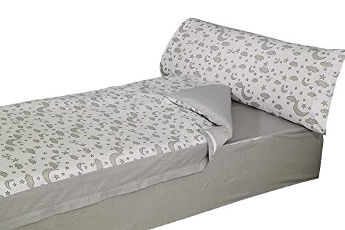Saco de Dormir NORDIC BABY Moon Cinzento (70 x 140) Montse Interiors - Roupa de cama e cama - saco, dormir, nordic baby, moon cinzento