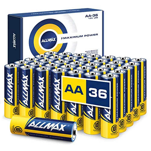 Pilhas Alcalinas Allmax Aa Maxi Potência 36 Ud Allmax Battery, USA - Baterias de uso geral - pilha alcalina, aa maxi, potência 36 ud, litio, não-recarregável