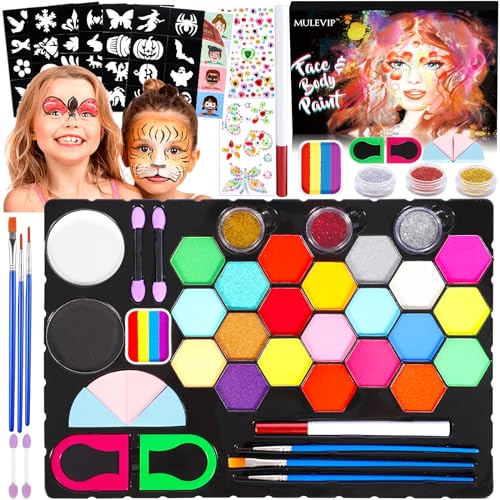 Pinturas Faciais MULEVIP 27 Cores (Idade Mínima: 3) MULEVIP - Banho e corpo - 27 cores, acessórios, maquilhagem, infantil