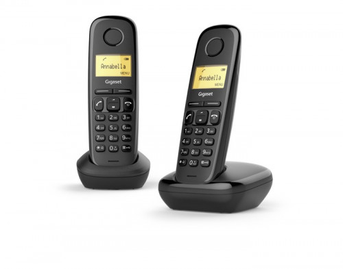 Telefone fixo GIGASET A170 Duo DECT Preto Gigaset - Telefonia - telefone fixo, gigaset a170 duo dect, preto