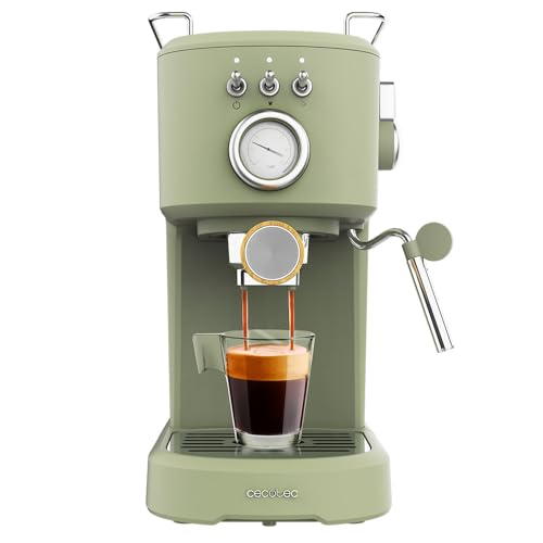 Máquina de Café Manual CECOTEC Power Espresso 20 Retro Green Cecotec - Cafeteiras e máquinas de expresso - manual, cecotec, power espresso