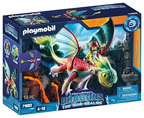 Playmobil Dreamworks Dragons - The Nine Realms (Idade minima recomendada: 4 anos) PLAYMOBIL - Brinquedos - mapa, figura, acessórios, dragão