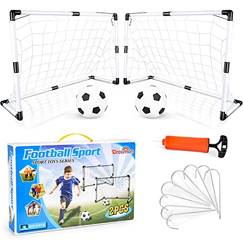 Kit de Futebol Infantil DREAMON 2 Portas e Bolas Interativas AnJanLe Toys Factory - Brinquedos - 2 portas, 1 baliza, 3 bolas interativas, luzes e sons