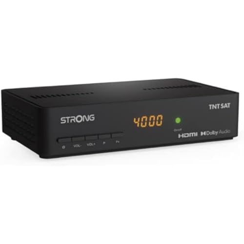 Decodificador de TV por Satélite Strong SRT 7408 Strong - Áudio - decodificador, tv por satelite, strong srt 7408, hdmi x 2, ca, preto