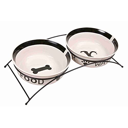 Comedouro TRIXIE para Cães (Branco - Aço Inoxidável) TRIXIE - Tigelas, comedouros e bebedouros para animais de estimação - aço inoxidável, cerâmica, anti-deslizante, moderno