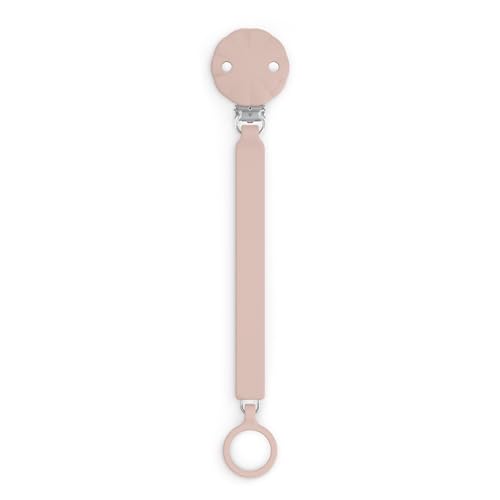 Suavinex Silicone Clip With Chain 0M+ - Pale Mauve Suavinex - Clipes e suportes para chupetas - silicone, cadeia, 0m+, pale mauve