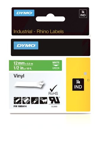 Etiquetadora DYMO 1805414 Branco sobre verde DYMO - Fitas de etiquetas e recargas - branco sobre verde, caixa preta, 32x85x111mm