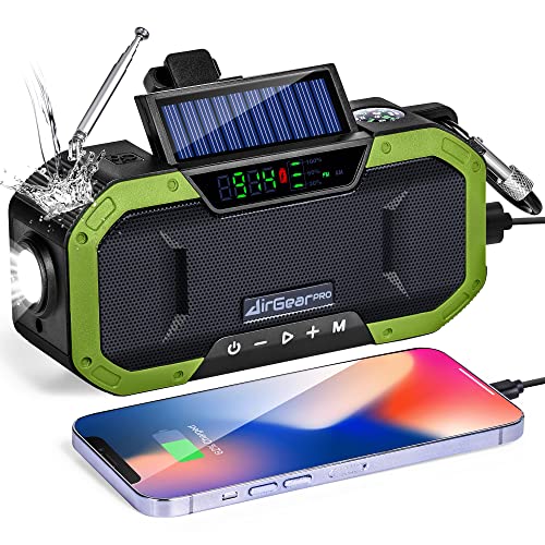 Rádio Portátil AIRGEPARO (Recondicionado Como Novo) AirGearPro - Baterias - rádio portátil, sos, modos de carga, antena extensível, bateria recarregável